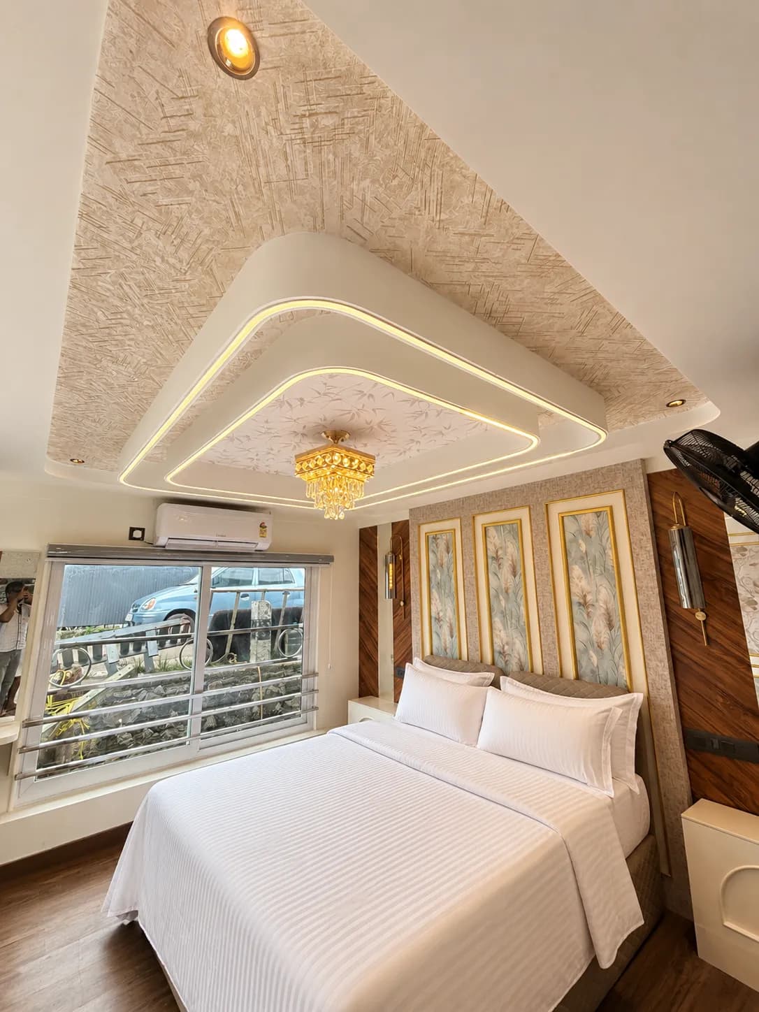 Third premium bedroom interior featuring modern amenities and elegant design on Mahadeva